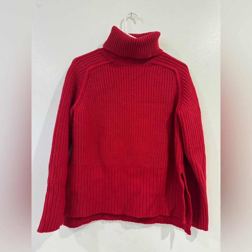 Zara Bold Red Turtleneck Sweater